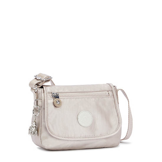 Bolsos Mini Kipling Sabian Metallic Crossbody Beige | MX 1348WN